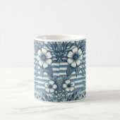 Blossom Stripes Design Café Mug (Centre)