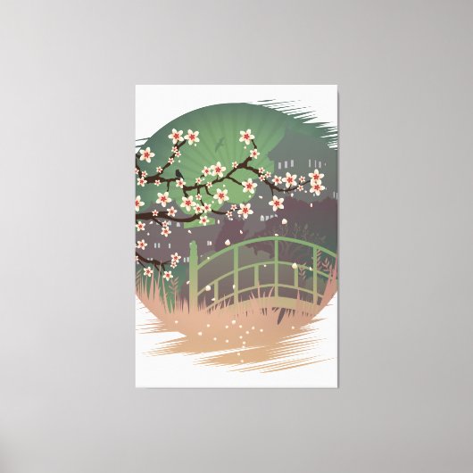 Blossom Sundown Canvas Afdruk (Voorkant)