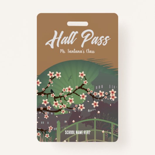Blossom Sundown Hall Pass Badge (Voorkant)