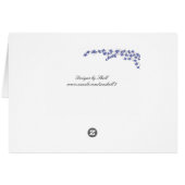 Blossom tafel Kaart - Blauwe bloesems (Achterkant Horizontaal)