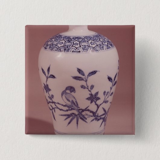 Blossom vase, Ming dynasty Vierkante Button 5,1 Cm (Voorkant)