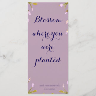Blossom where you´re planted Bookmark Lesezeichen Menu