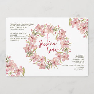 Blossom Wreath Invitation Kaart