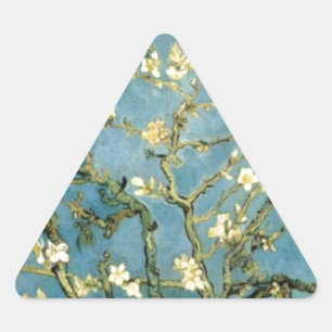 Blossomalamandelboom van Van Gogh Driehoek Sticker