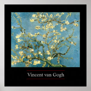 Blossomalmonaboom door Van Gogh Poster Print