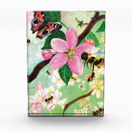 Blossomboom met bijen fotoblokken