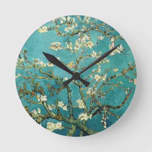 Blossomen Almond Tree Vincent Van Gogh Ronde Klok (Voorkant)