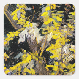 Blossoming Acacia Branches (1890) Vincent Van Gogh Vierkante Sticker