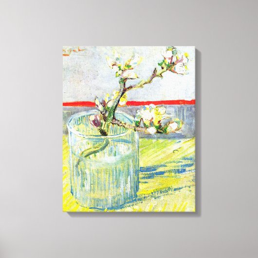 Blossoming Almond Branch door Vincent van Gogh Canvas Afdruk (Voorkant)