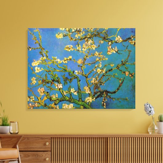 Blossoming Almond Tree door Vincent van Gogh Canvas Afdruk (Insitu (Woonkamer))