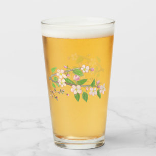 Blossoming Apple Tree Illustration Glas
