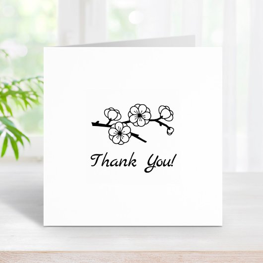 Blossoming Branch Bedankt 1x1 Rubberstempel