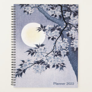 Blossoming Cherry Moonlit Night, Koson, Japans Planner