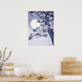 Blossoming Cherry op Moonlit Night Ohara Koson 18 Poster (Keuken)