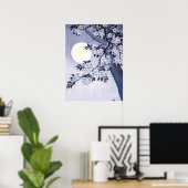 Blossoming Cherry op Moonlit Night Ohara Koson 18 Poster (Thuiskantoor)