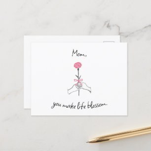 Blossoming Love - Carte Postale Maman