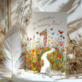 Blossoming One : Floral First Birthday Invitation