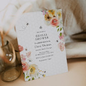 Blossoms and Honey Bee Bridal Shower Invitation