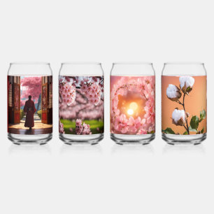 Blossoms de Luxo Ensemble de Verre Floral 3D – Ros