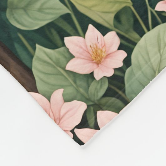 Blossom's Embrace gepersonaliseerd Fleece Deken (Hoek)