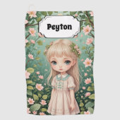 Blossom's Embrace gepersonaliseerd Golfhanddoek (Voorkant)