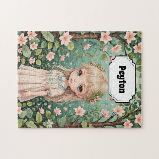 Blossom's Embrace gepersonaliseerd Legpuzzel (Horizontaal)