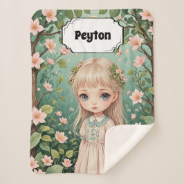 Blossom's Embrace gepersonaliseerd Sherpa Deken