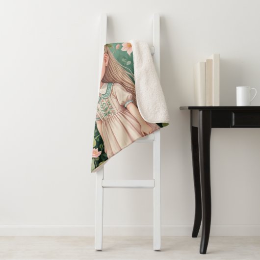 Blossom's Embrace gepersonaliseerd Sherpa Deken (In situ)