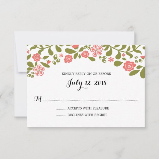 Blossoms fleurs sauvages | Mariage RSVP (Devant)