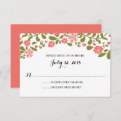 Blossoms fleurs sauvages | Mariage RSVP (Devant / Derrière)