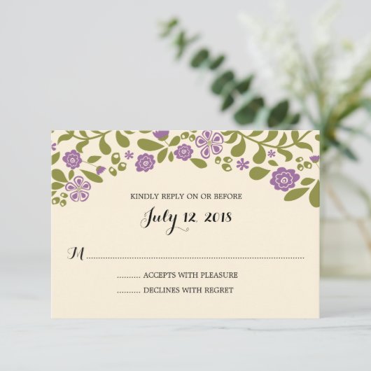Blossoms fleurs sauvages | Mariage RSVP (Debout devant)