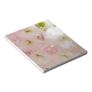 Blossoms Floconneux Blanc Rose blocs-notes personn