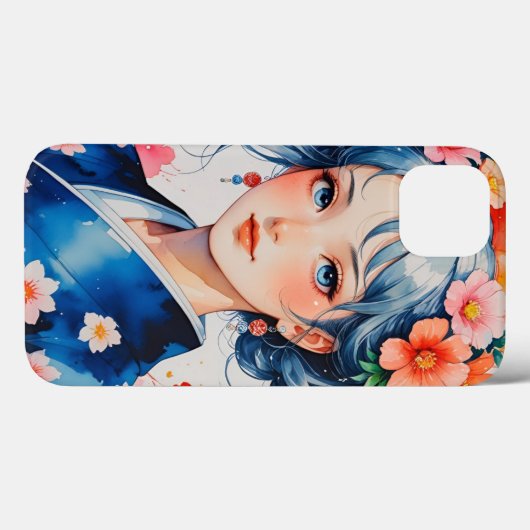 Blossoms in Blue Kimono Case-Mate iPhone Case (Achterkant (horizontaal))