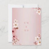 Blossoms of Love" Collection Faire-part de mariage (Dos)