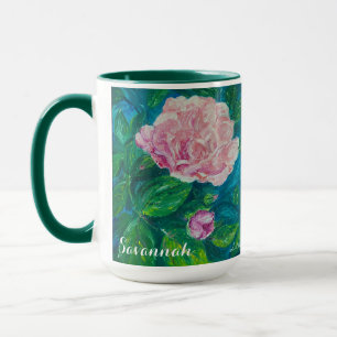 "Blossoms of Love" Mug Rose personnalisé