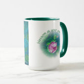 "Blossoms of Love" Mug Rose personnalisé (Devant droit)