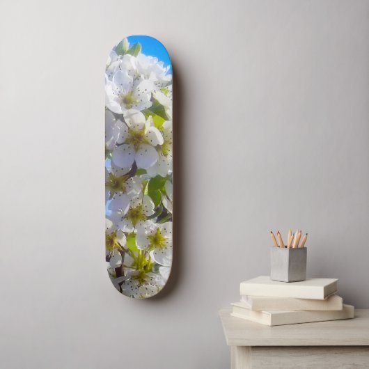Blossomtak van een peren skateboard (Muurkunst)