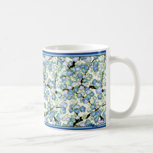 Blossums bleu japonais - tasse de café de 11 once