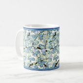Blossums bleu japonais - tasse de café de 11 onces (Devant gauche)