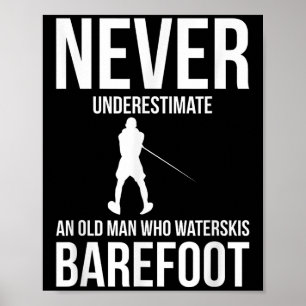 Blotevoeten Waterskiën Waterski's Poster