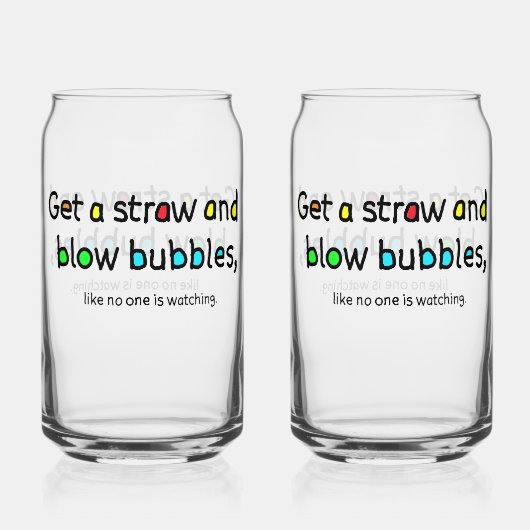 Blow Bubbles Glass Blikvorm Glas (Achterkant)