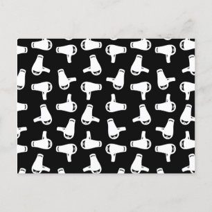 Blow Drier Print Pattern  Hair Salon Thétaire Aankondigingskaart