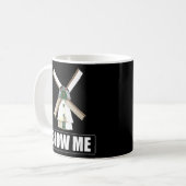 Blow me Funny Windmill Sarcastic Dirty Humor Gag Koffiemok (Voorkant links)