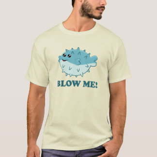 Blow me grappige Kawaii puffer vis T-shirt