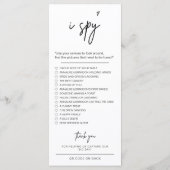 Blow up téléphones Je espionne carte de jeu mariag (Dos)