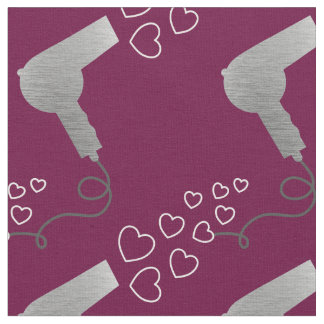 Blowdroger Hairdresser Hair Stylist Fabric Burgund Stof