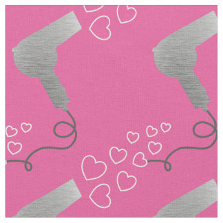 Blowdroger Hairdresser Hair Stylist Fabric Roze Stof