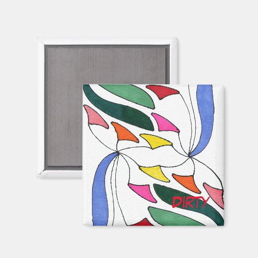 "Blown in the Wind" Magnet de lave-vaisselle Abstr (Recto/Verso)