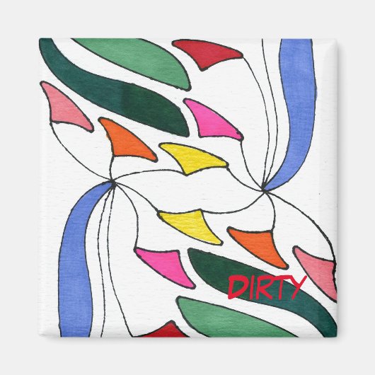 "Blown in the Wind" Magnet de lave-vaisselle Abstr (Devant)