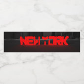 Blox3dnyc.com New York Hudson Waterfles Etiket (Enkel label)